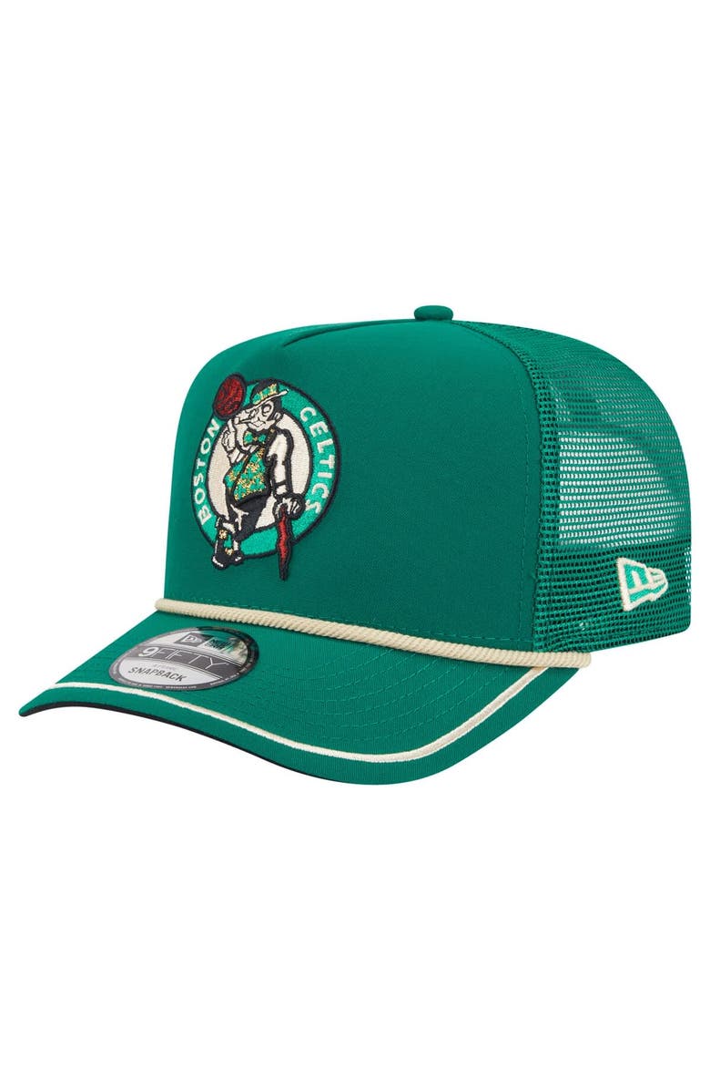 New Era Men's New Era Kelly Green Boston Celtics Vintage Team Rope A-Frame 9FIFTY Snapback Hat, Main, color, Kelly Green