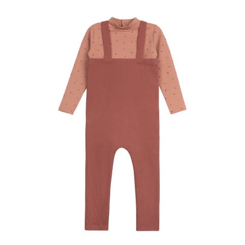 Clover Print Collection - Bodysuit + Overalls