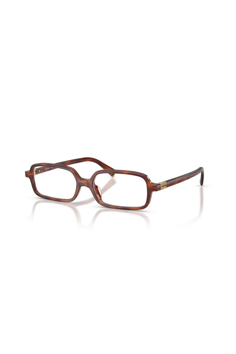 51mm Rectangle optical glasses, Main, color, Brown