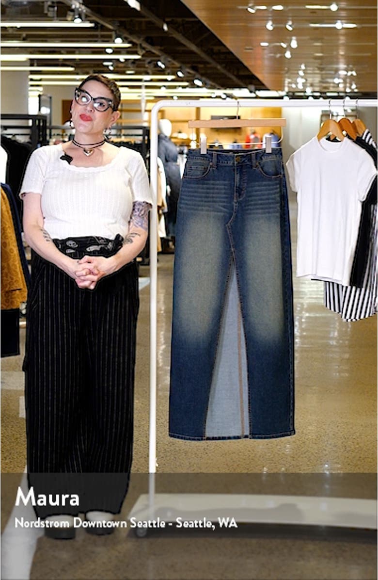Front Slit Denim Maxi Skirt, sales video thumbnail