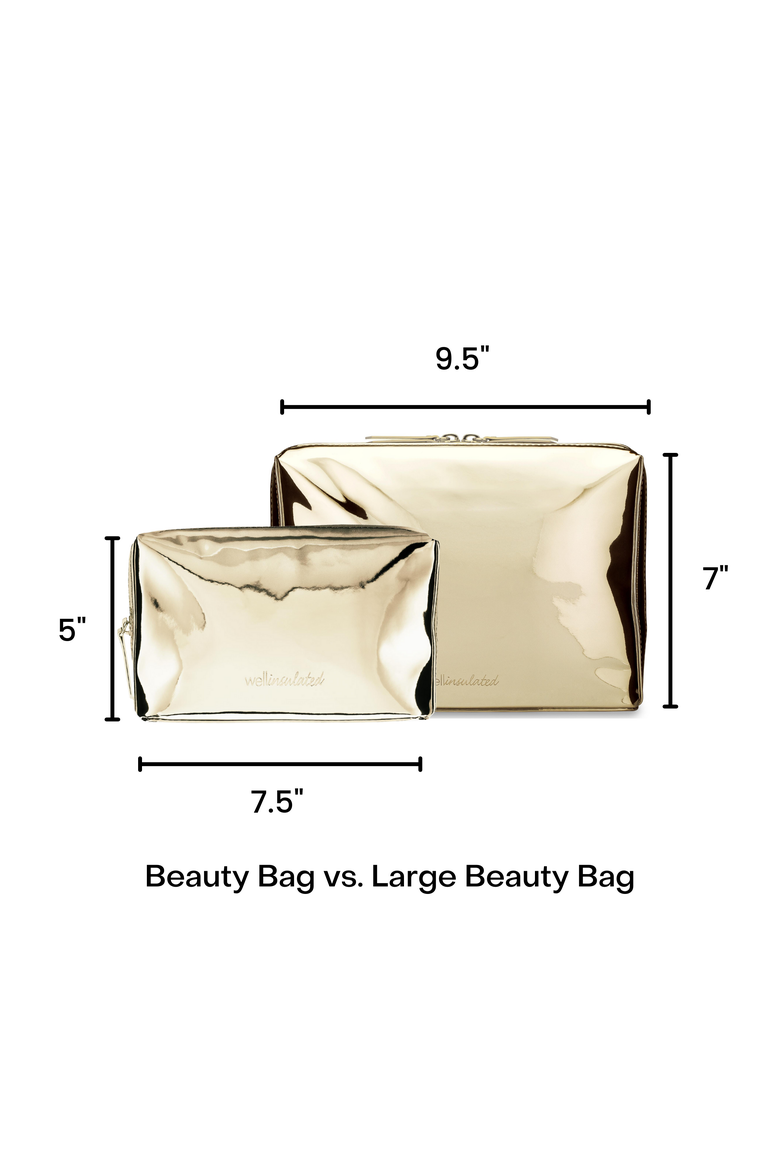 Performance Beauty Bag, Alternate, color, Metallic Gold