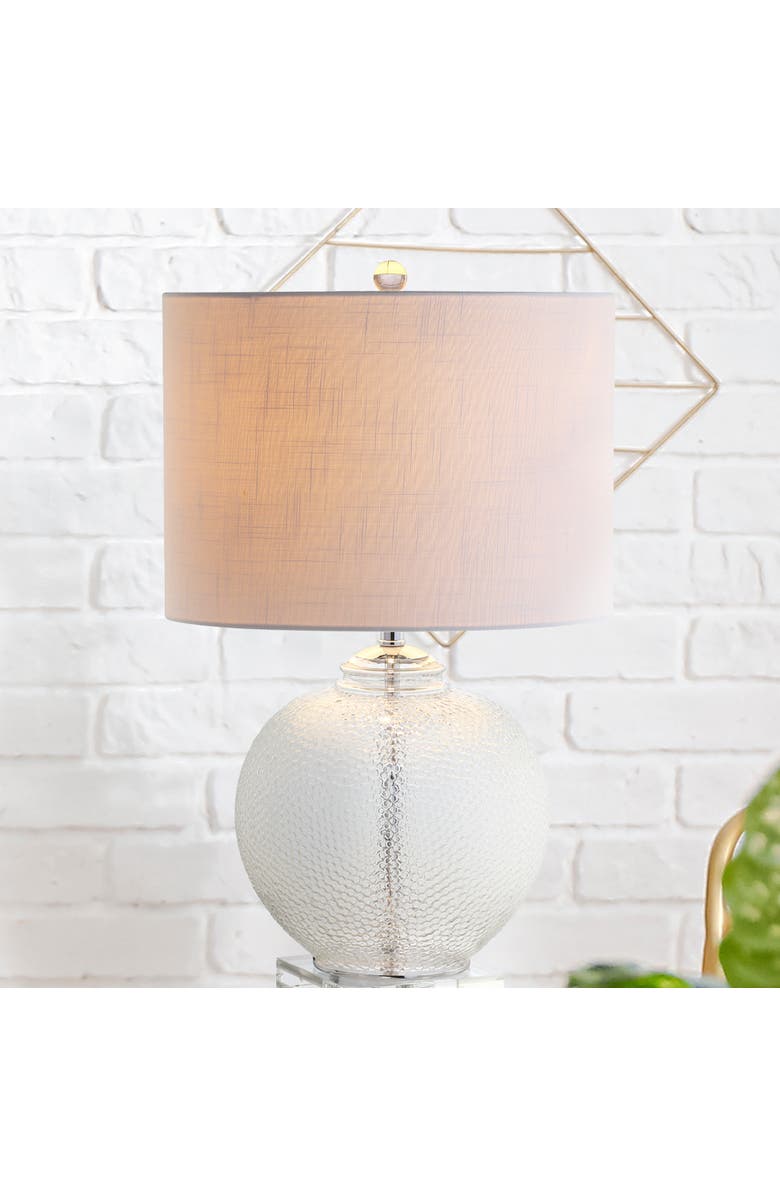 JONATHAN Y Avery Glass / Crystal LED Table Lamp, Main, color, Clear
