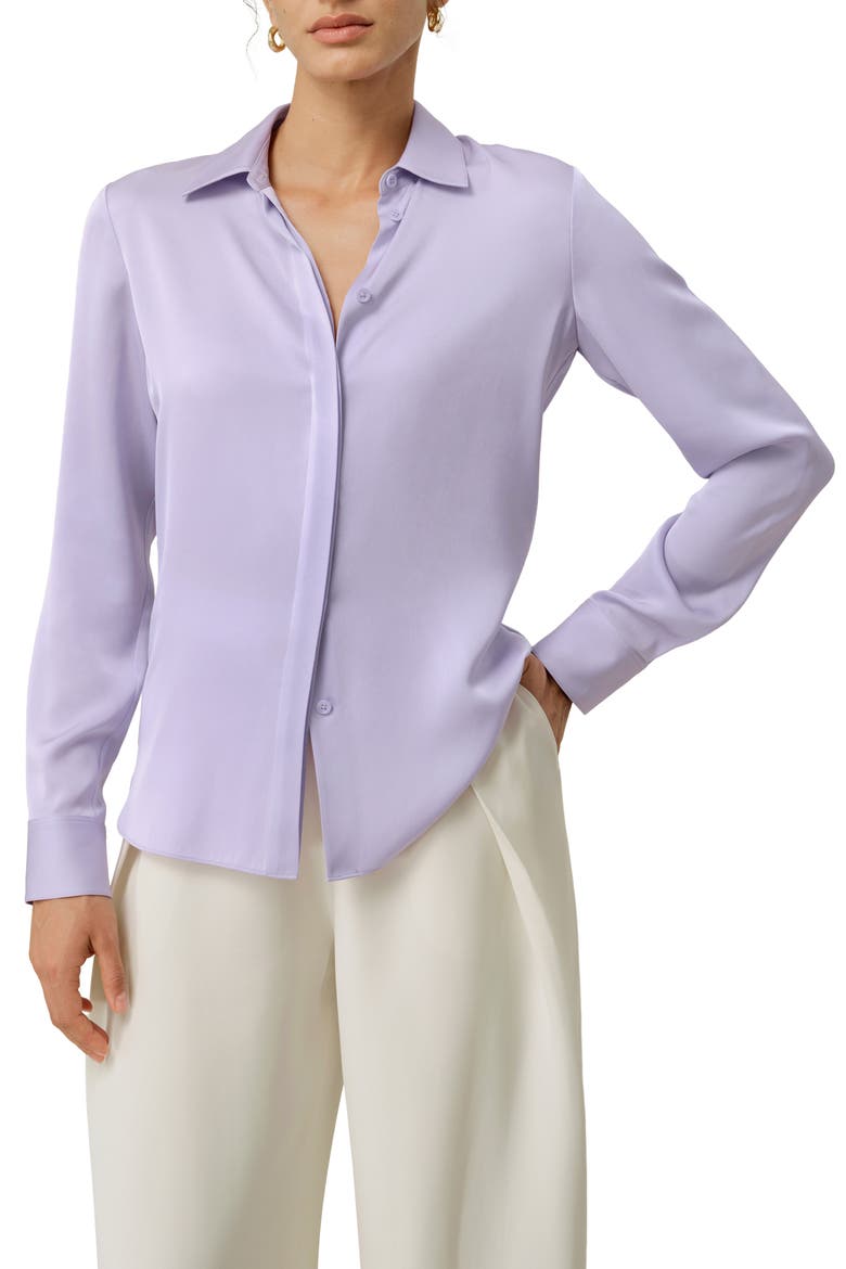 Women's Stretch Double Georgette Shirt, Main, color, Orchid Petal