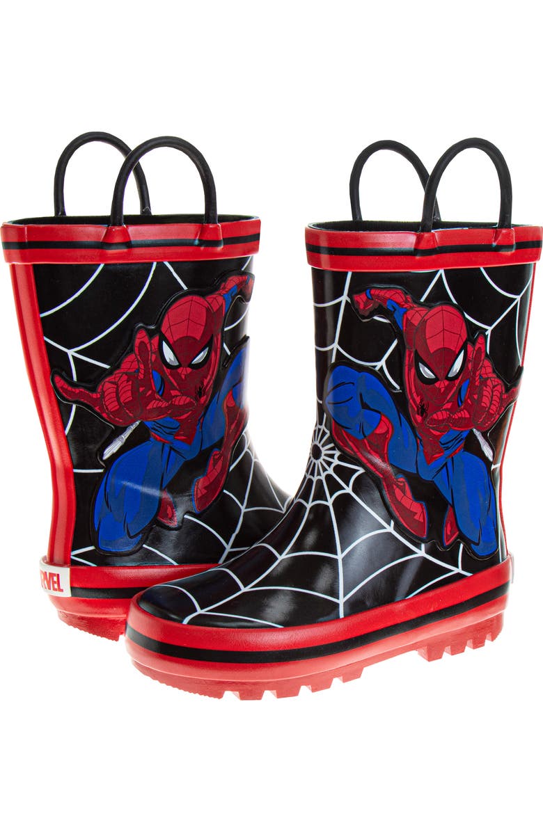 JOSMO Kids' Spider-Man Rain Boot, Alternate, color, Bkrd