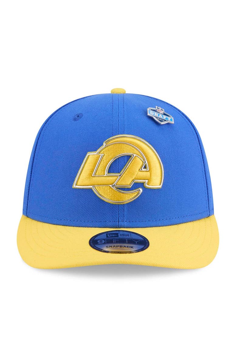 Men's New Era Royal/Gold Los Angeles Rams 2026 NFL Draft On-Stage 9FIFTY Snapback Hat, Alternate, color, Royal