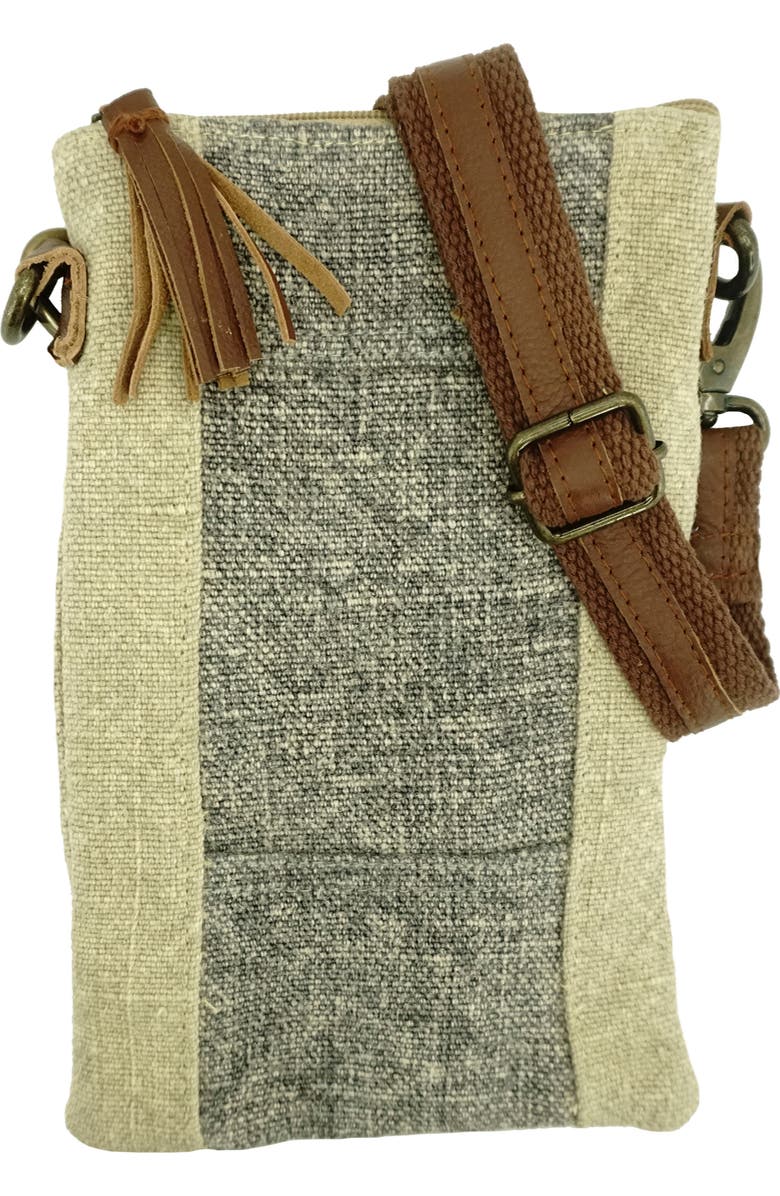 VINTAGE ADDICTION Crossbody Bag, Main, color, Lite Grey/ Natural