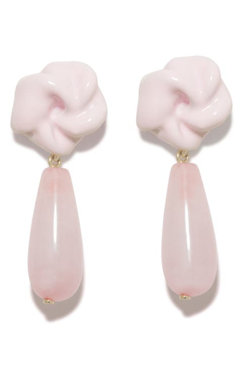 Rose Quartz Drop Earrings