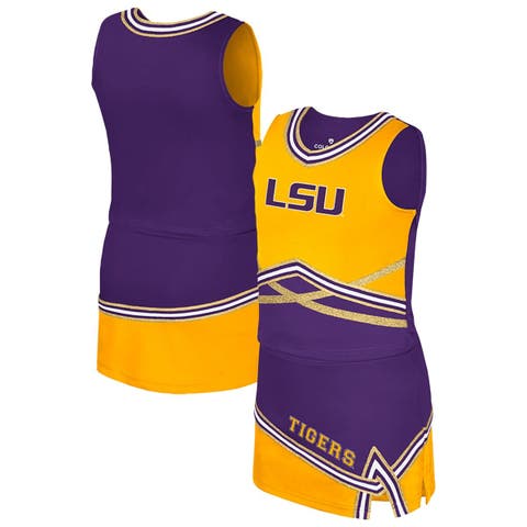 Girls Youth Colosseum Purple LSU Tigers Lollipop Park Cheer Two-Piece Set