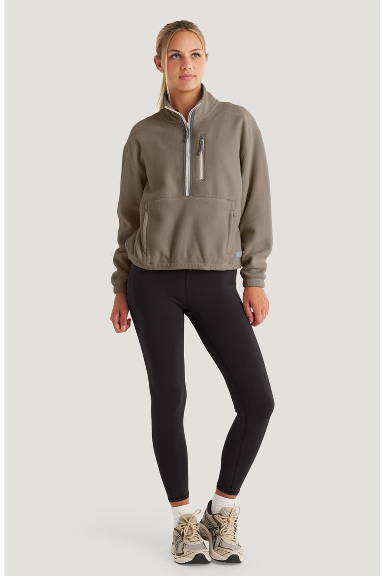 Ashridge Half Zip Fleece, Alternate, color, FOSSIL