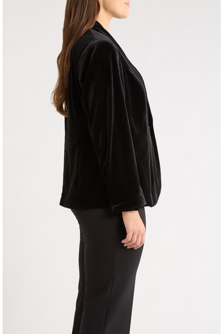 One-Button Shawl Collar Blazer, Alternate, color, ANNE BLACK