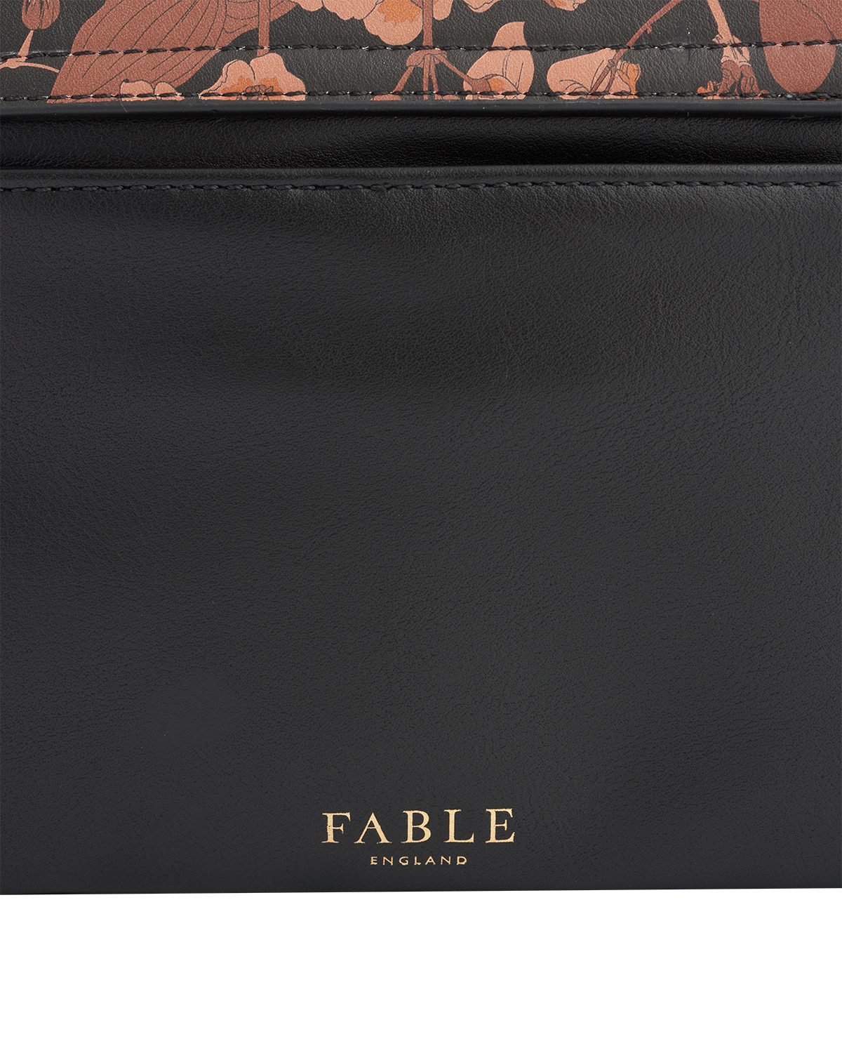 Fable England Deco Blooms Black Crossbody Handbag, Alternate, color, Black