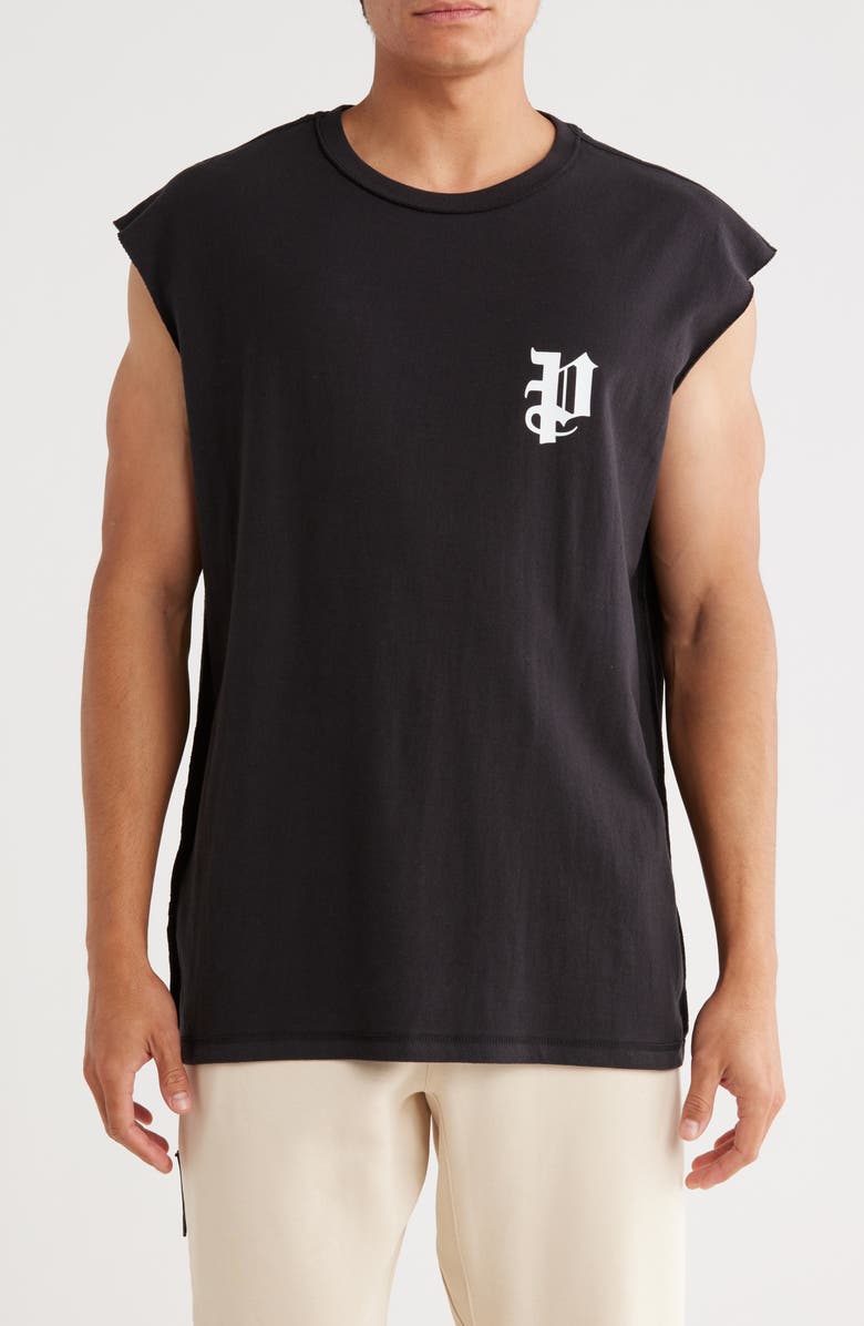 PURPLE BRAND Textured Cotton Jersey Tank, Main, color, 