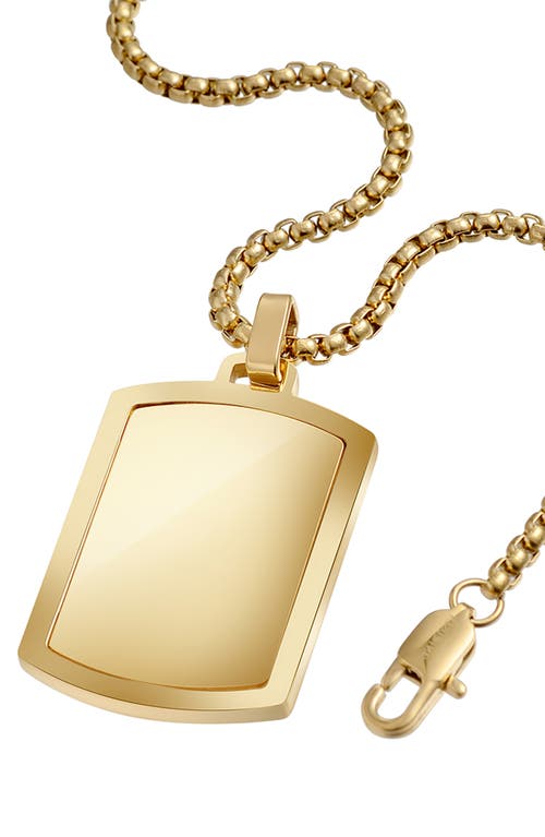 Van Heusen Dog Tag Pendant Necklace In Gold