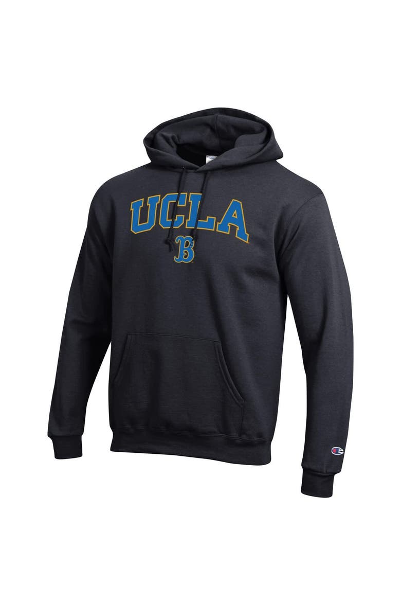 Men's Champion  Black UCLA Bruins Arch Over Logo Pullover Hoodie, Alternate, color, Black