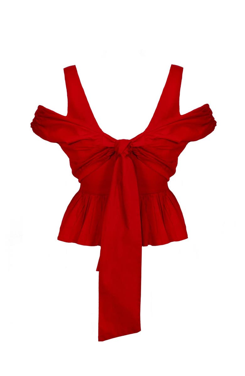 Haveli Usha Poplin Peplum Top, Alternate, color, White