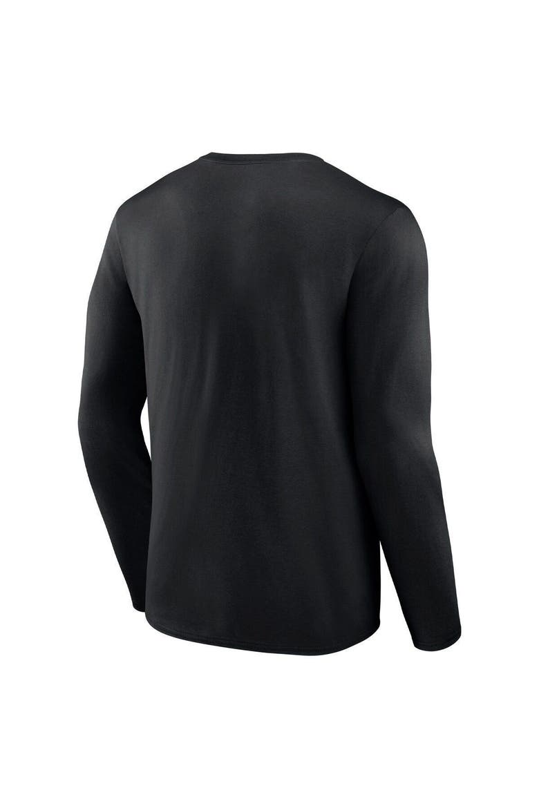 Men's Fanatics Branded Black Oregon Ducks Double Time 2-Hit Long Sleeve T-Shirt, Alternate, color, Black