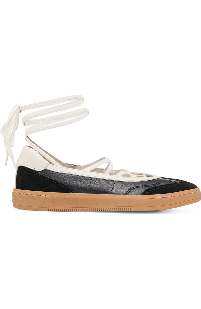 Dolce Vita Nyomie Wraparound Ankle Strap Sneaker, Alternate, color, Black Leather