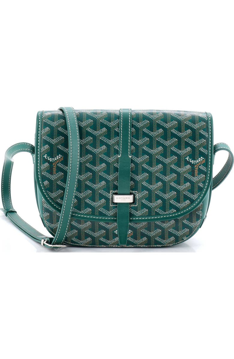 Pre-Owned Goyard Belvedere II Messenger Bag Coated Canvas PM, Main, color, Green