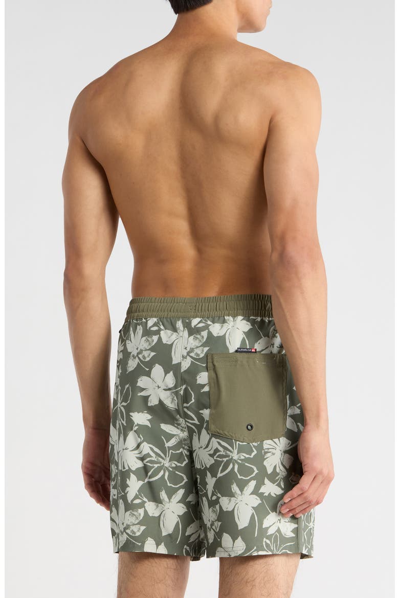 Surf Volley Swim Shorts, Alternate, color, DUSTY OLIVE