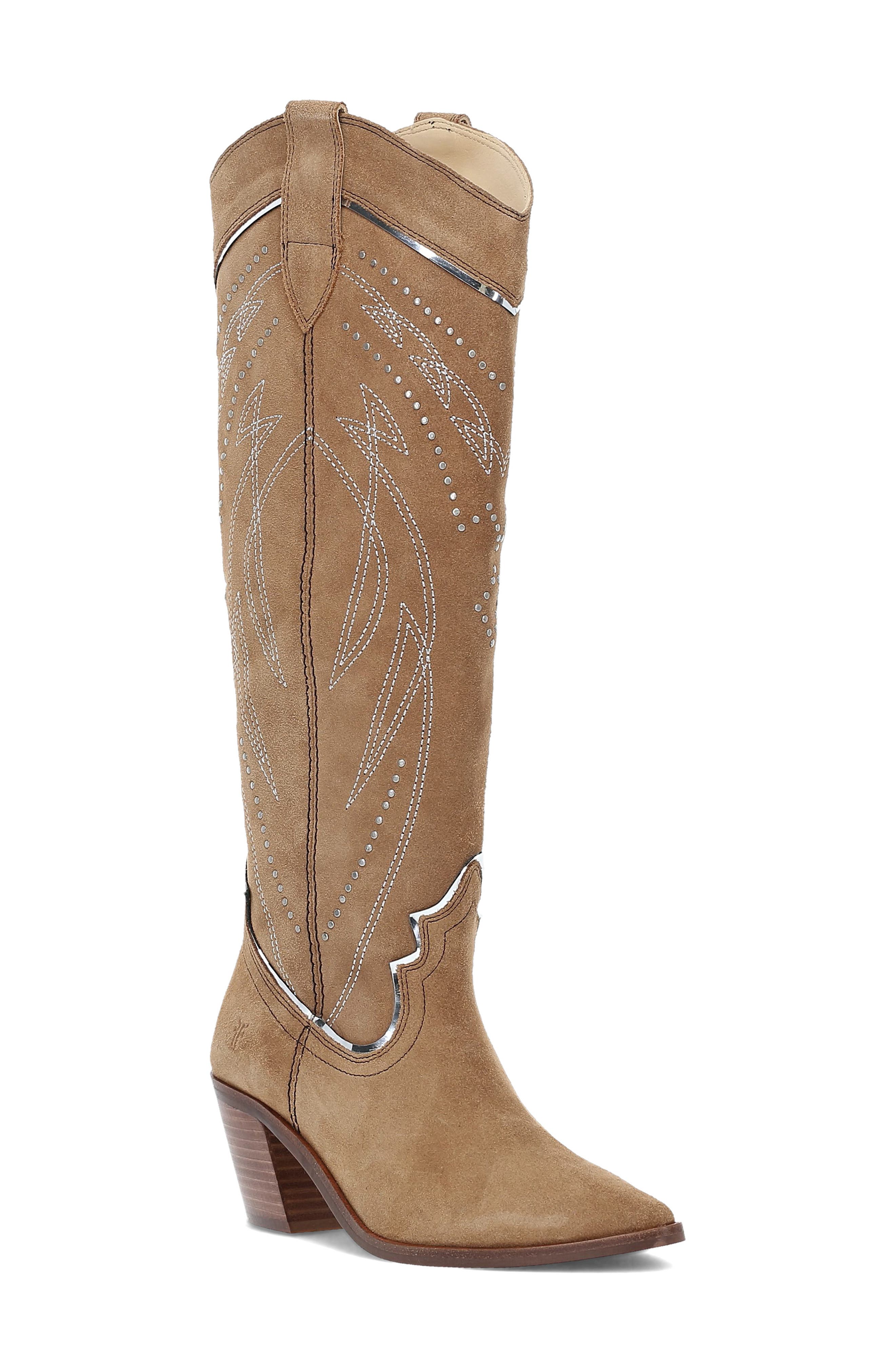 Frye Sara Pointed Toe Western Boot, Main, color, 