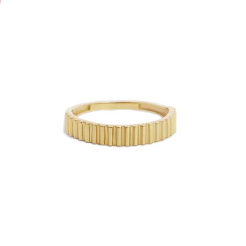 Gold Ribbed Ring