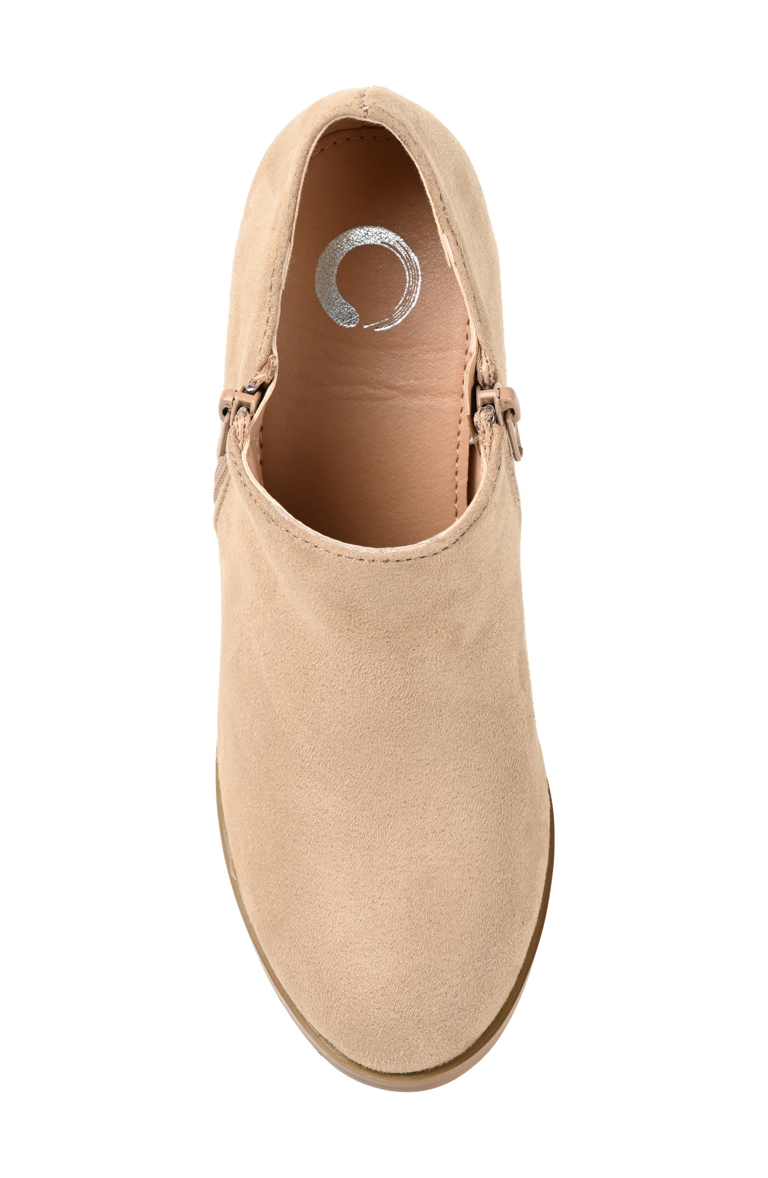 Sanzi Heeled Ankle Bootie, Alternate, color, TAUPE