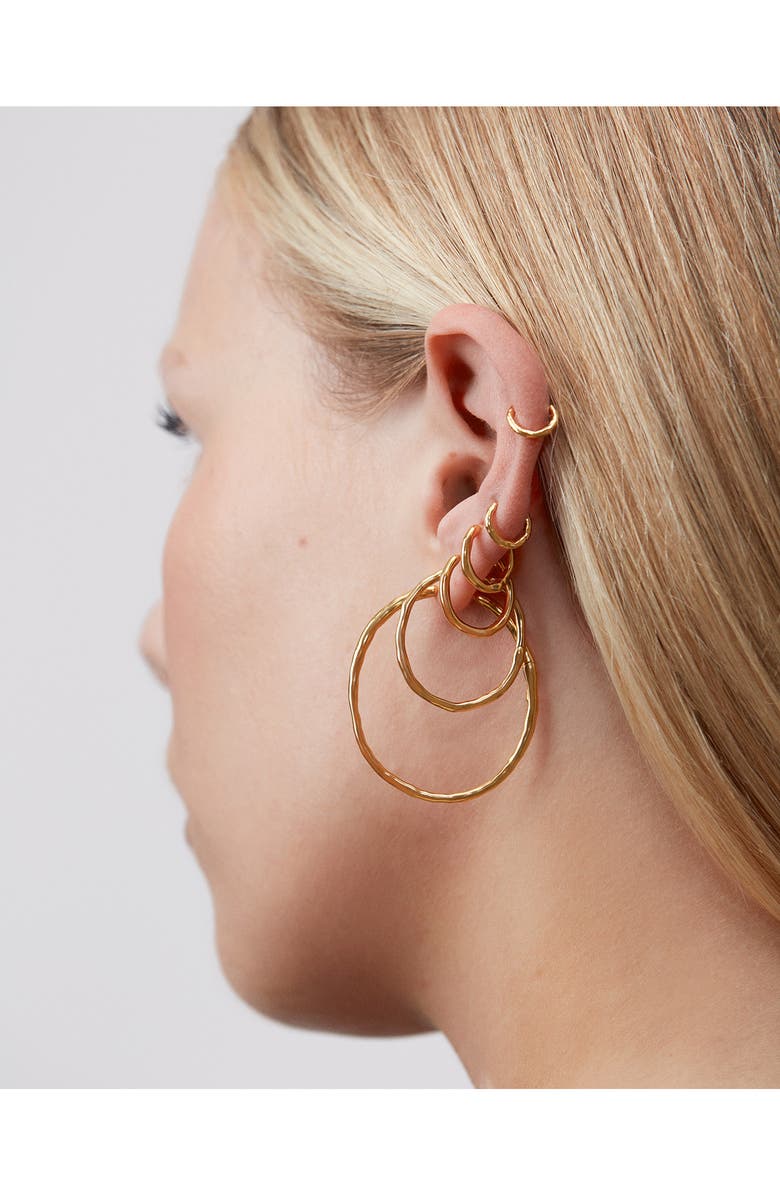 Monica Vinader Small Siren Muse Hoop Earrings, Alternate, color, 18Ct Gold Vermeil