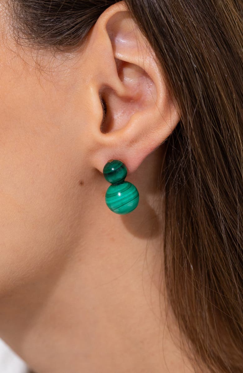 Jennifer Behr Cara Drop Earrings, Alternate, color, Malachite