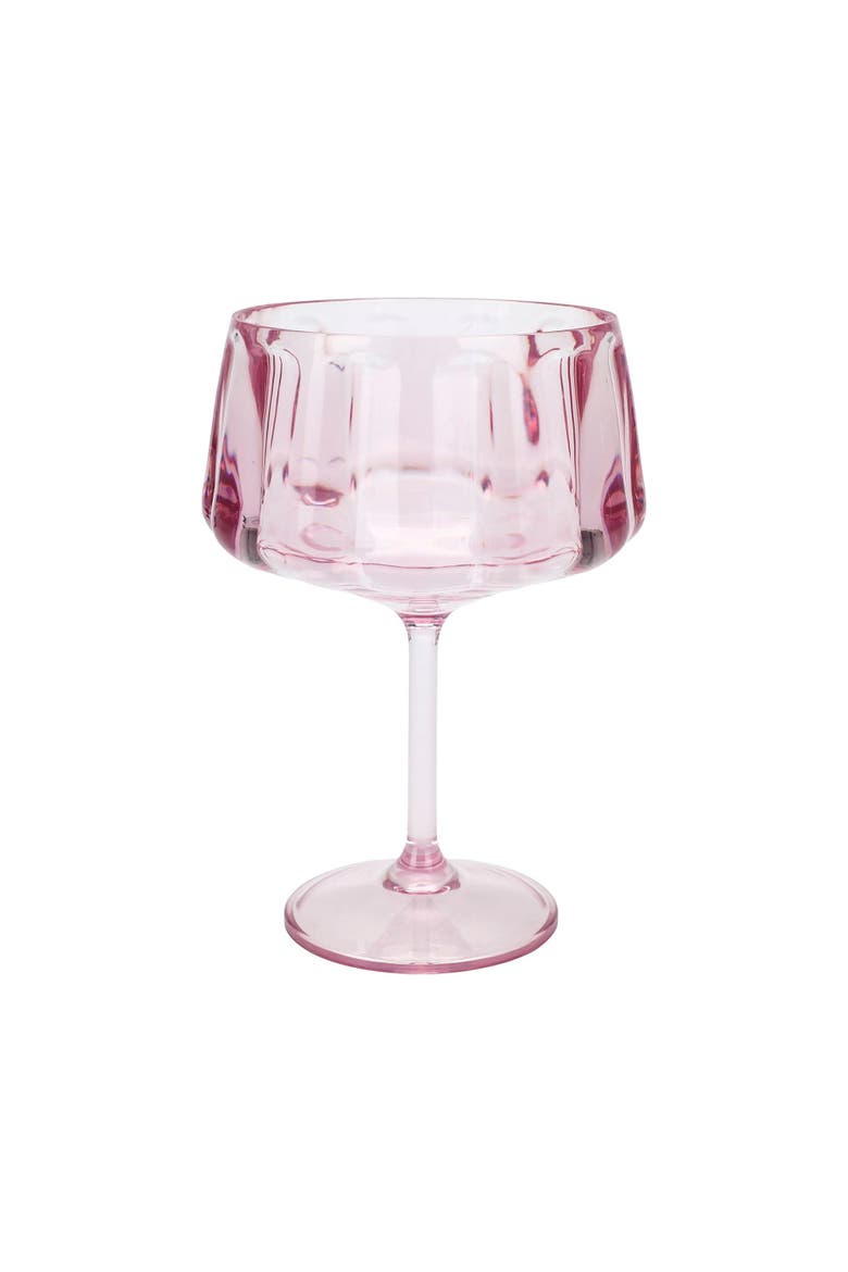 Pink Blush Coupe Glasses Set of 4, Alternate, color, Pink