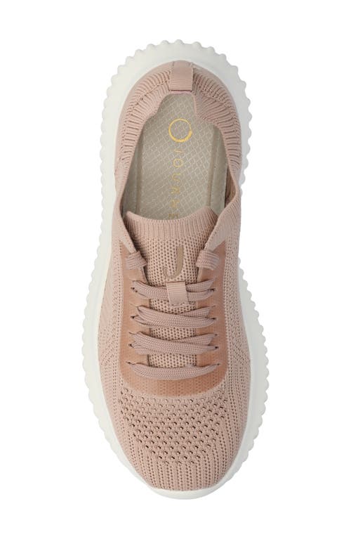Journee Collection Brena Knit Sneaker In Mauve