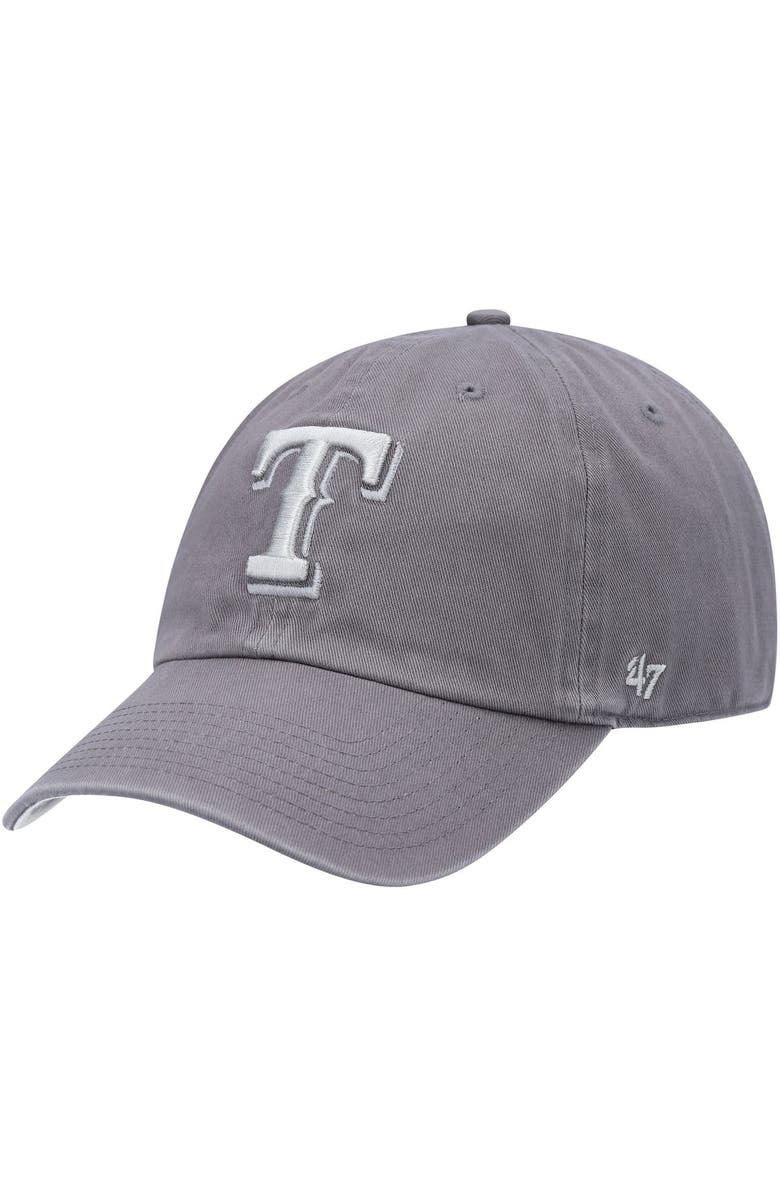 '47 Men's '47 Gray Texas Rangers Tonal Ballpark Clean Up Adjustable Hat, Main, color,