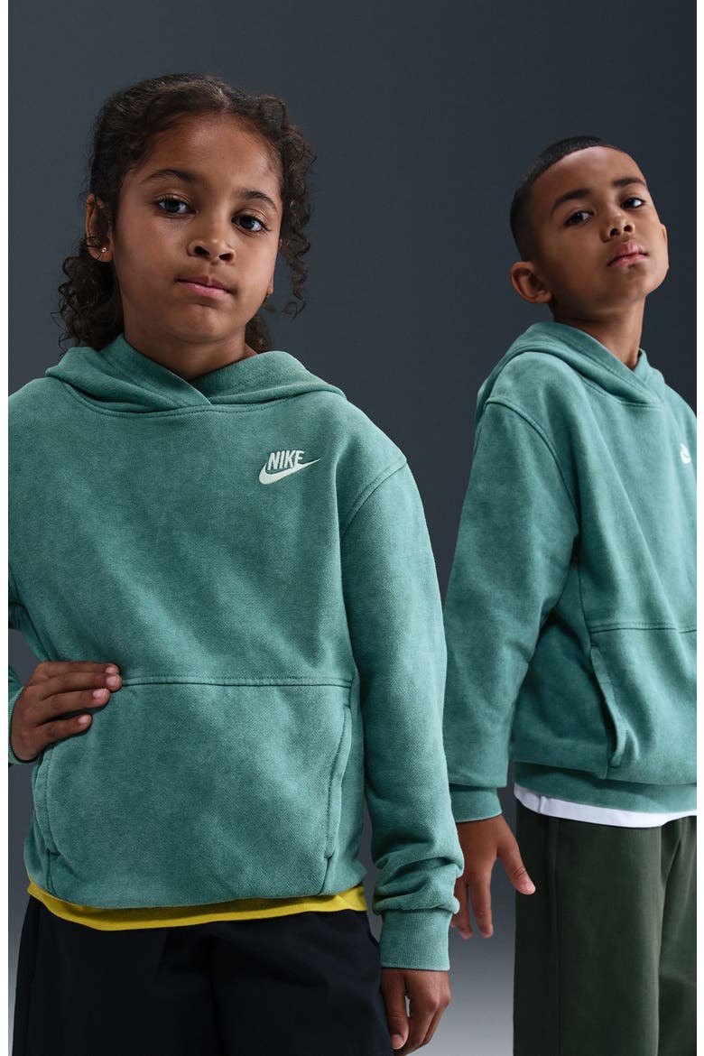 Kids' Cotton Blend Fleece Hoodie, Alternate, color, BICOASTAL/ WHITE