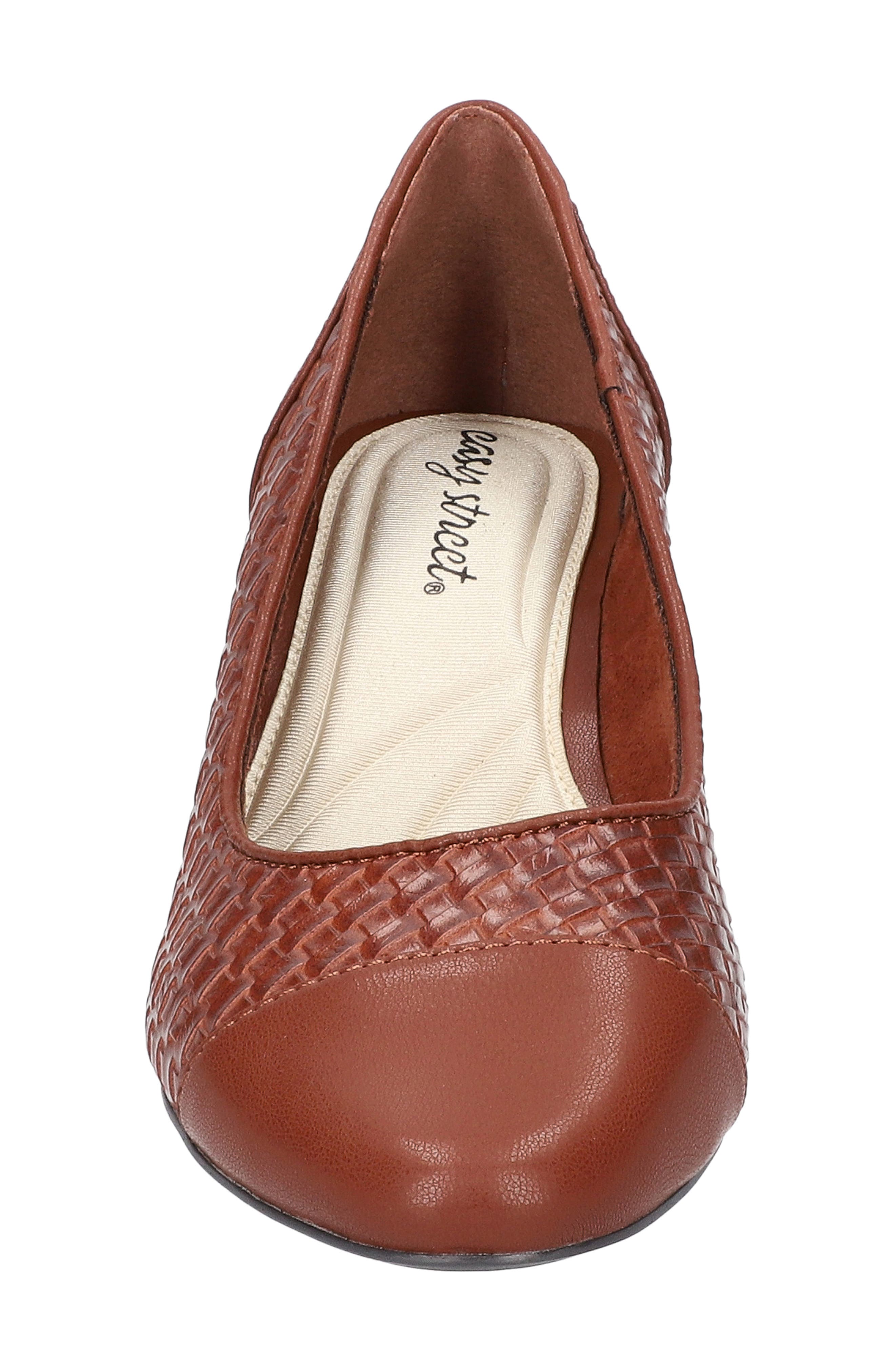 Wes Cap Toe Pump, Alternate, color, TAN WOVEN EMBOSSED