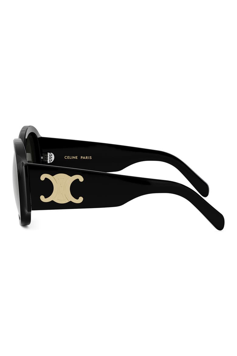 Maxi Triomphe 54mm Round Sunglasses, Alternate, color, SBLK/SMK