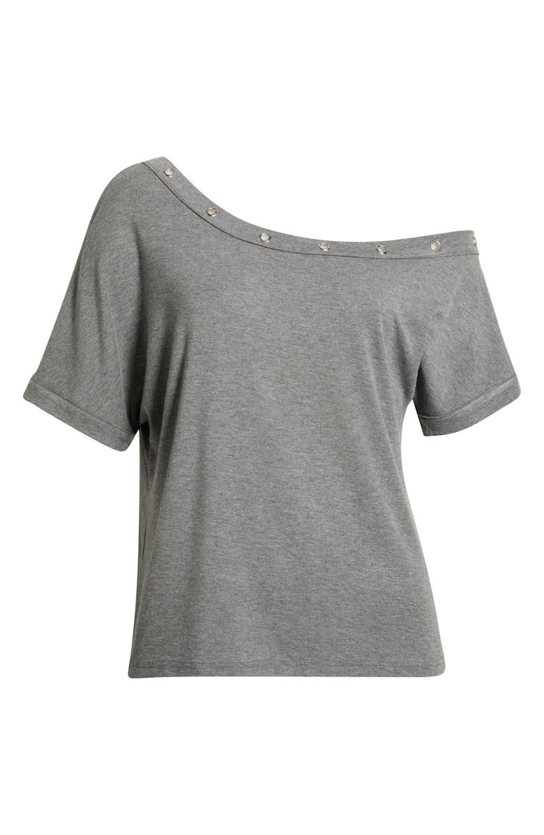 PacSun Moxie Grommet Detail One-Shoulder Top, Main, color, Gray