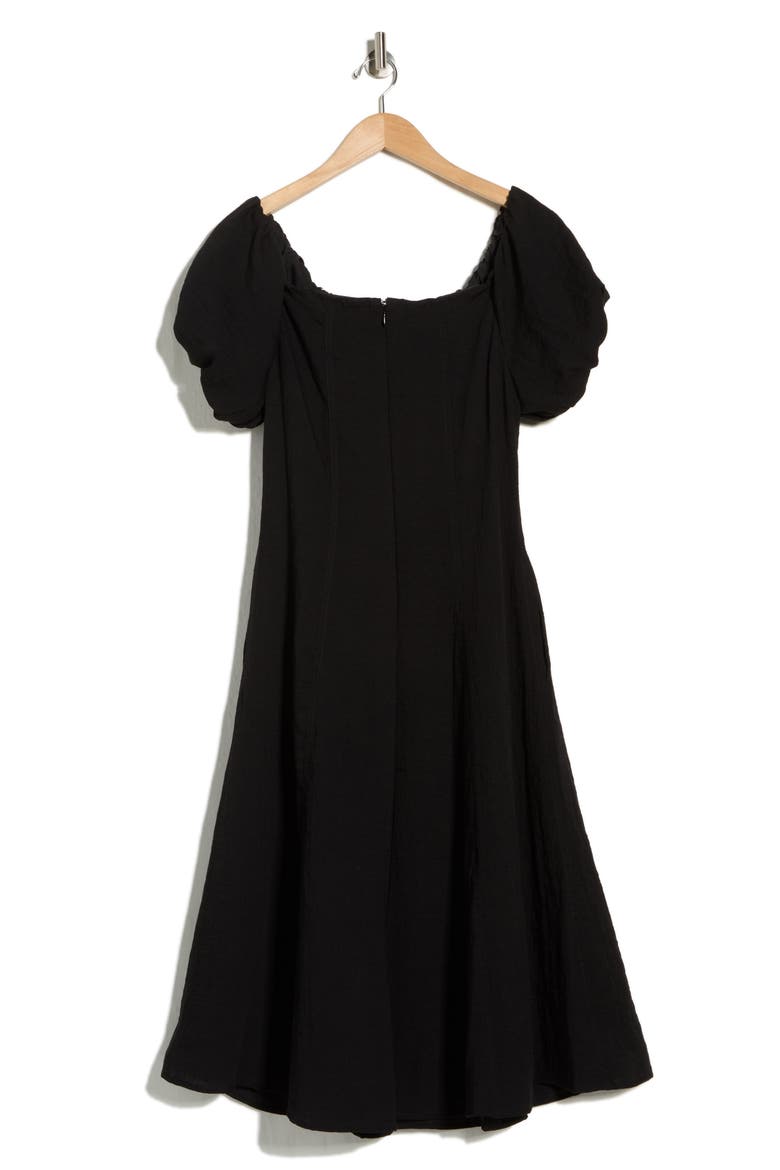 Off the Shoulder A-Line Dress, Alternate, color, BLACK