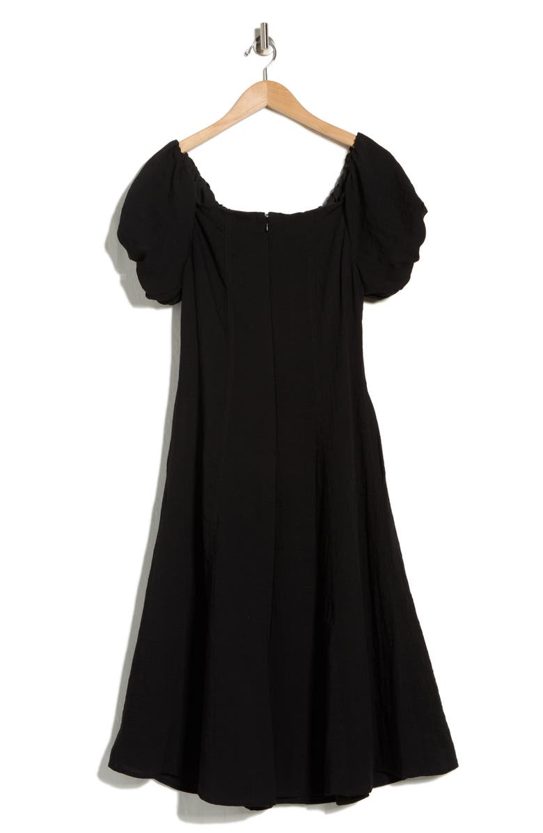 Sam Edelman Off the Shoulder A-Line Dress, Alternate, color, Black
