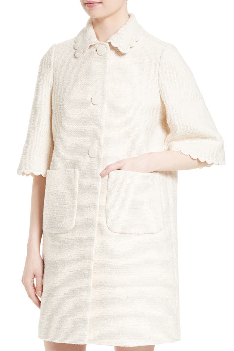 textured tweed coat, Alternate, color, SAND DUNE