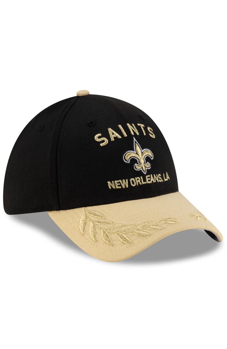 New Era Men's New Era Black/Gold New Orleans Saints 2025 NFL Draft 39THIRTY Flex Hat, Alternate, color, Black