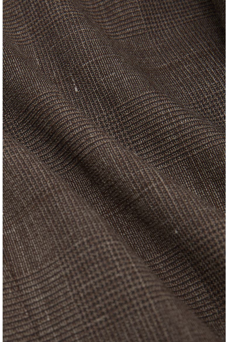 Penso Double Breasted Plaid Sport Coat, Alternate, color, CHOCOLATE BROWN