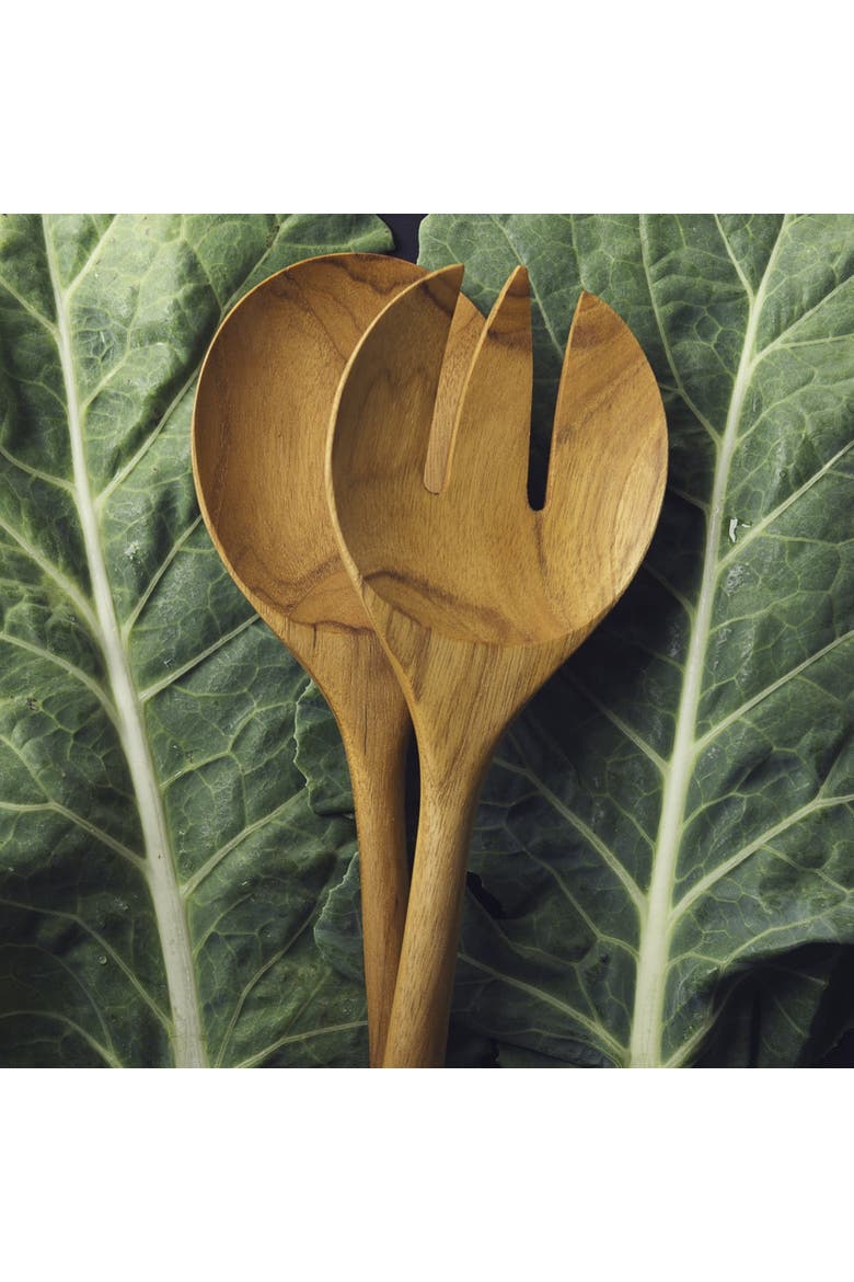 Teak Serving Set, Alternate, color, Teak