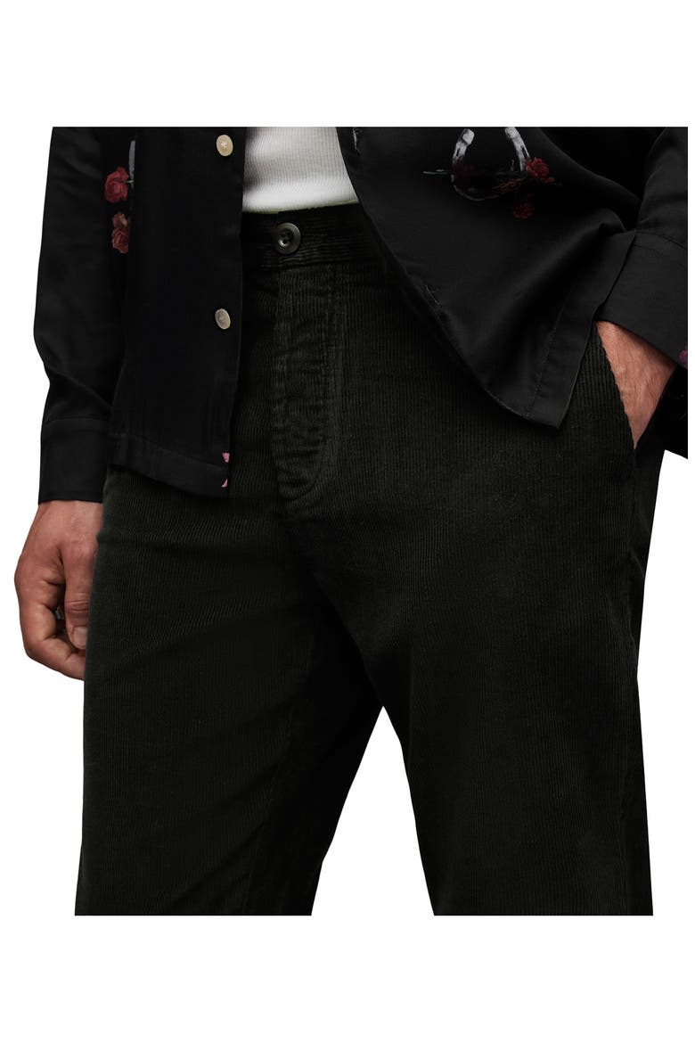 Sleid Flat Front Corduroy Pants, Alternate, color, CELESTIAL BLACK