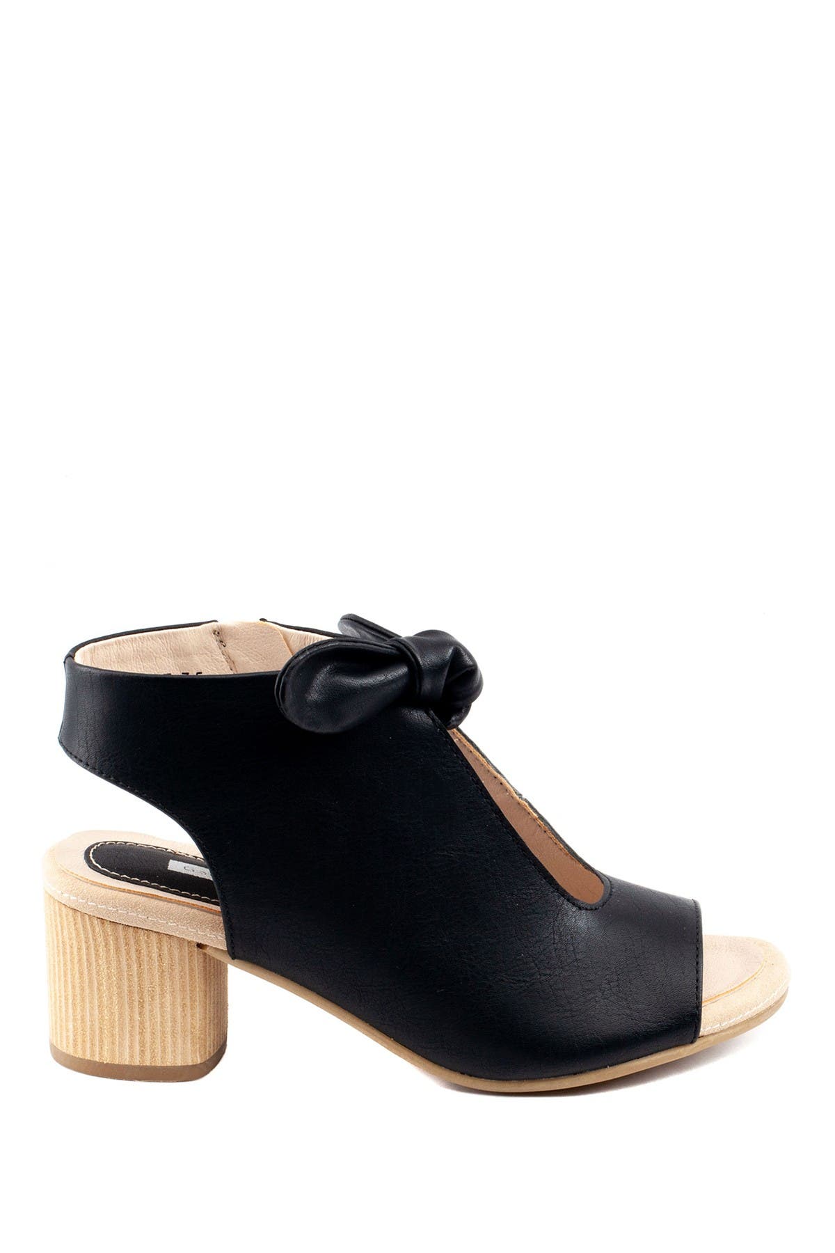 GC SHOES Kimora Bow Block Heel Bootie, Alternate, color, Black
