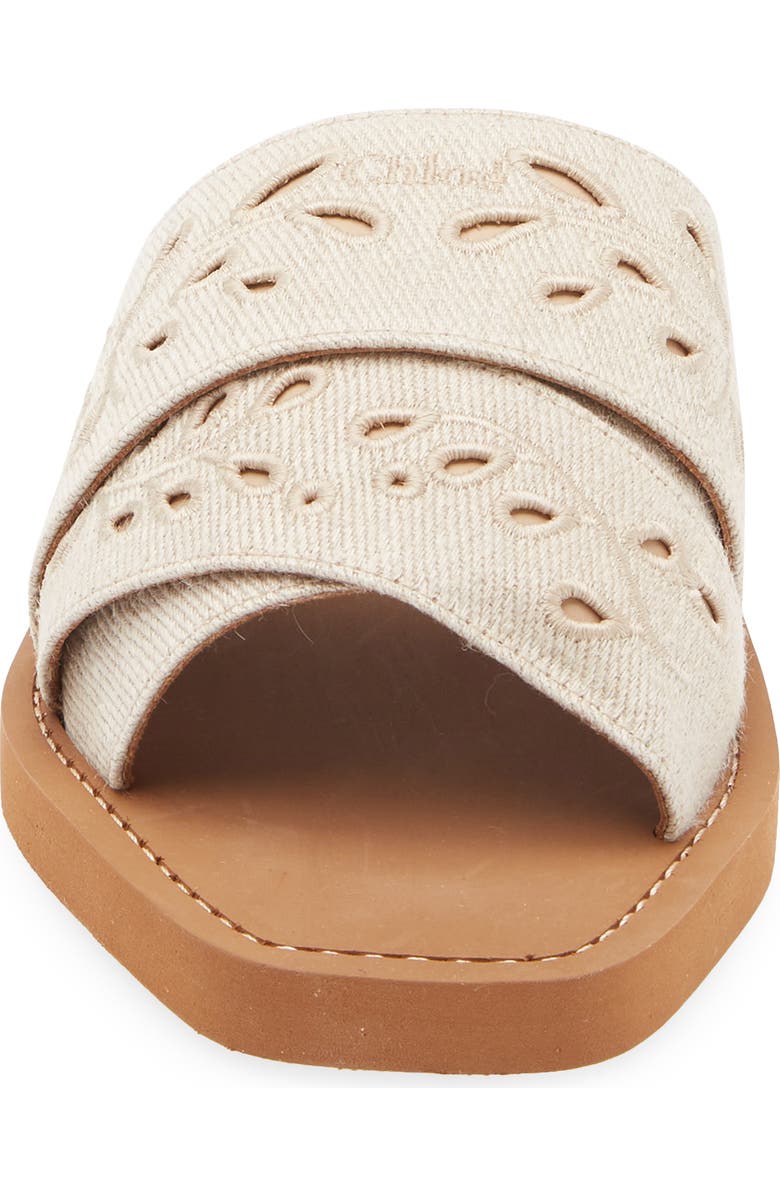 Chloé Woody Eyelet Sandal, Alternate, color,