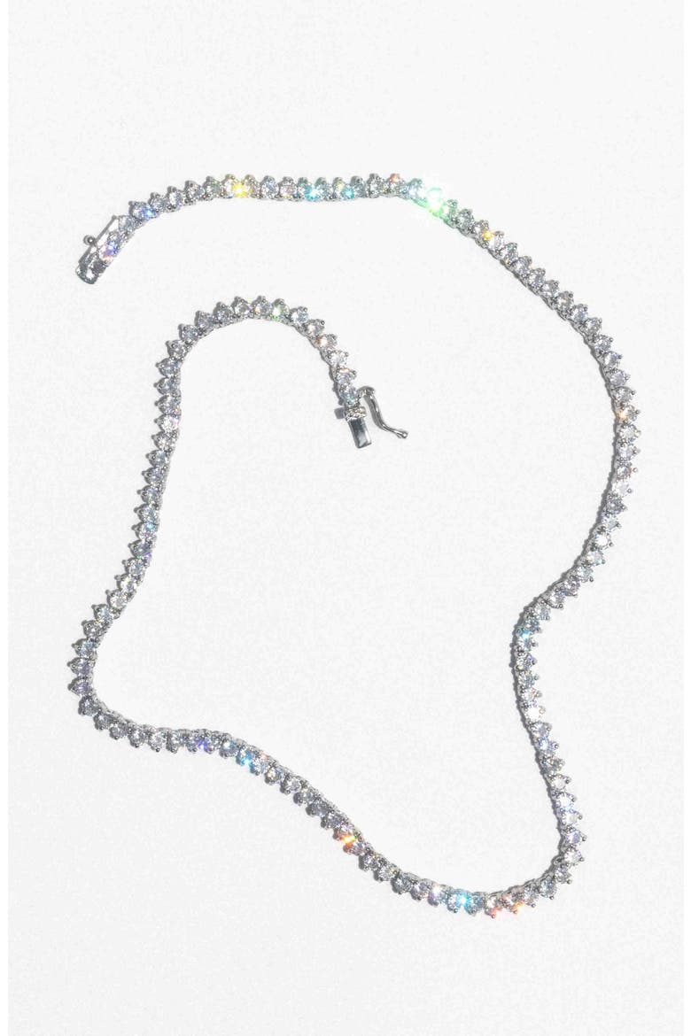 Quinn Tennis Necklace, Alternate, color, SILVER