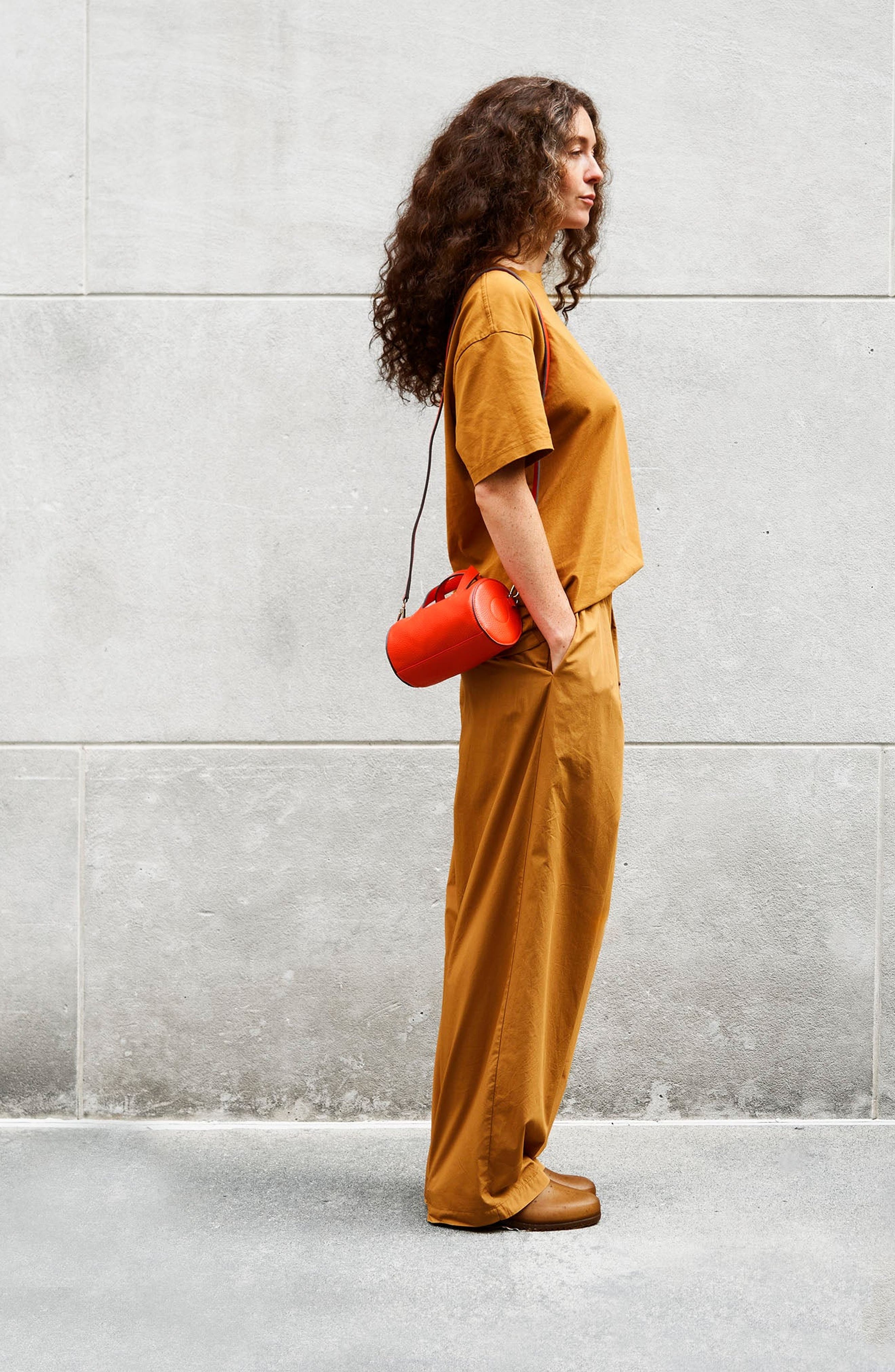 Sai Mini Barrel Bag, Alternate, color, Bright Orange