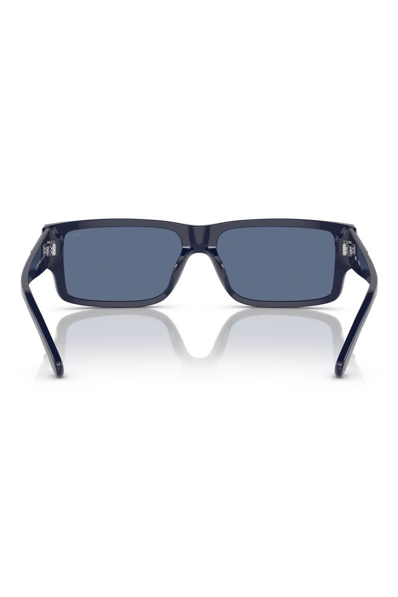 Geck-D 57mm Rectangular Sunglasses, Alternate, color, SHINY BLUE/ SOLID BLUE