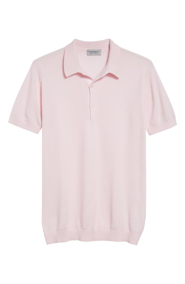 John Smedley Roth Solid Sweater Polo, Alternate, color, Soft Pink