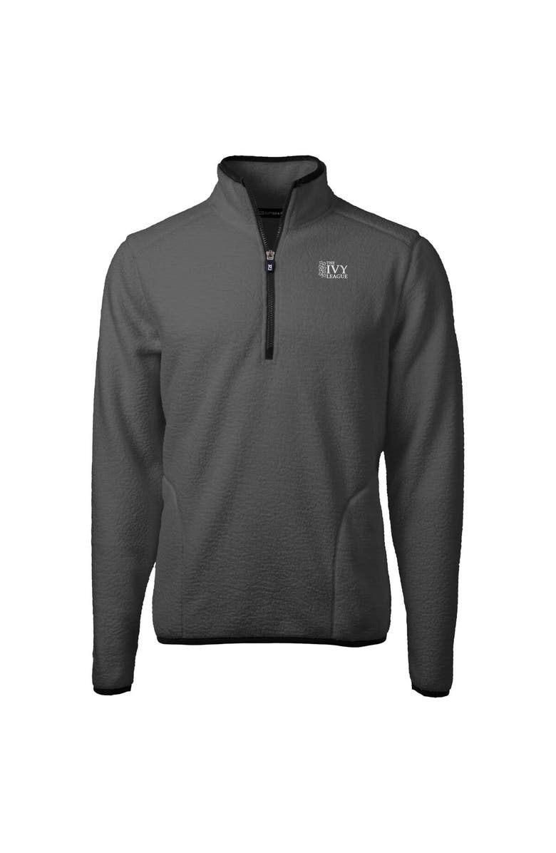 Cutter & Buck Men's Cutter & Buck  Gray Ivy League Cascade Eco Sherpa Fleece Quarter-Zip Jacket, Alternate, color, 