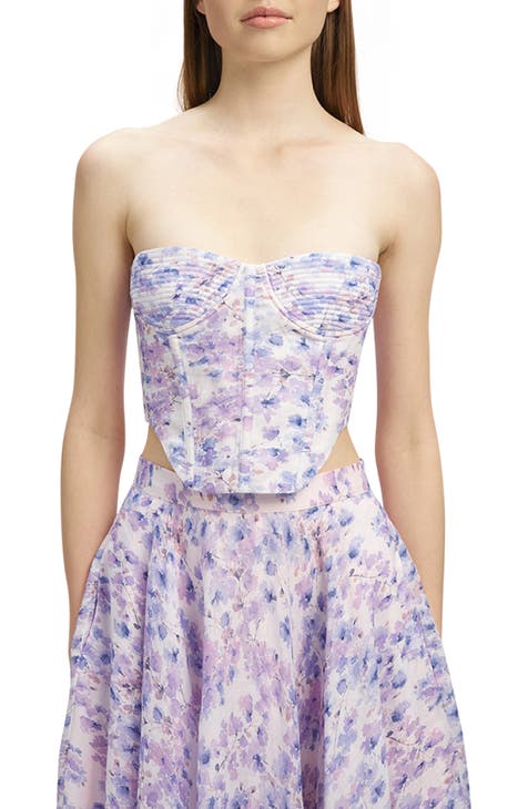 Mirabelle Floral Strapless Corset Top